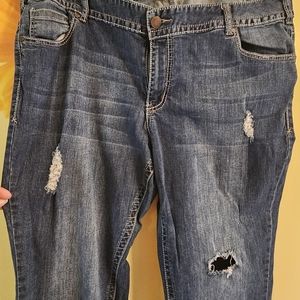 Distressed jeans